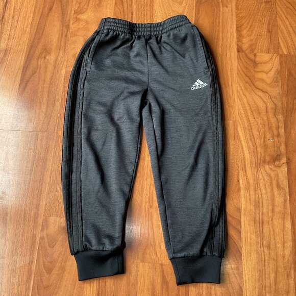 Adidas Pant Straight Leg Dark Gray Hcm039, For Boy Size 5, Track Pants, athletic - Picture 1 of 7